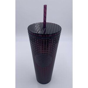 Starbucks NEW 2020 Berry Tumbler Plum Grid Disco